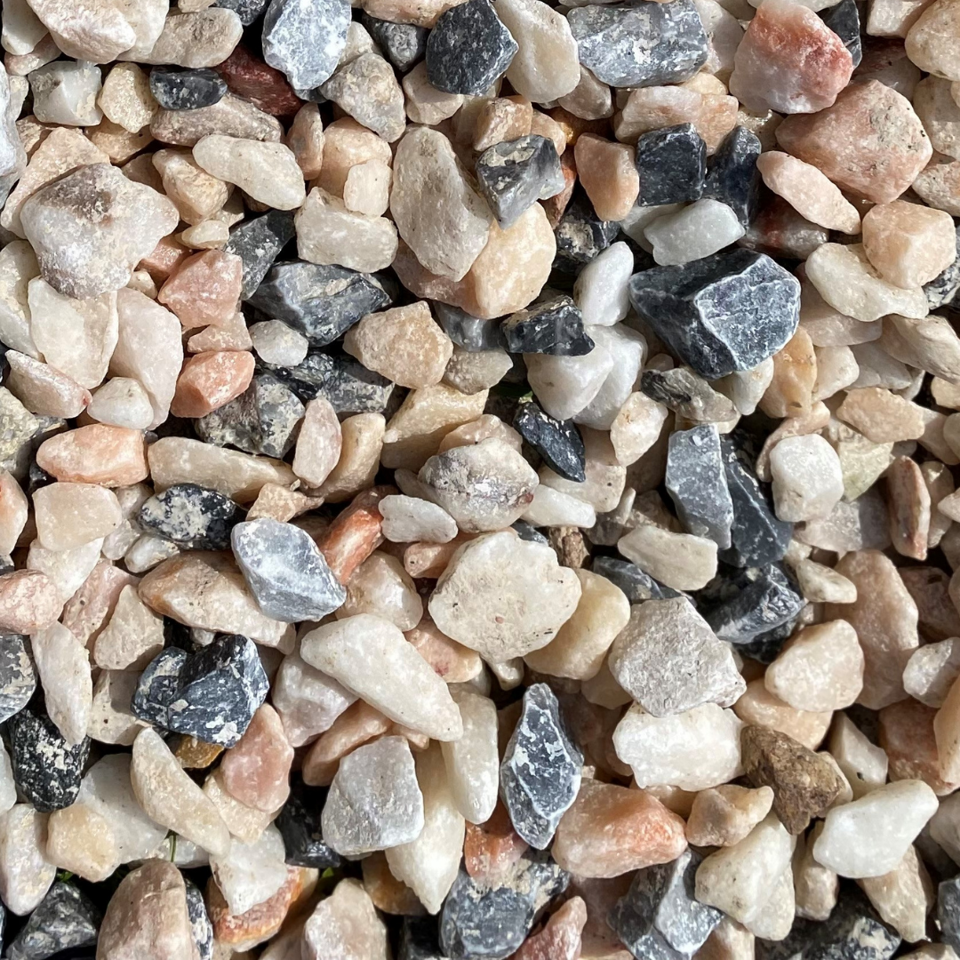 Flamengo Gravel Chippings, wet, great for landscaping and garden designs.