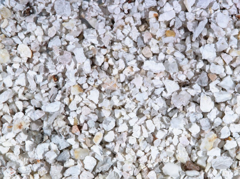 White Calcinated Flint 3-8mm for pebbledash and decorative flooring systems